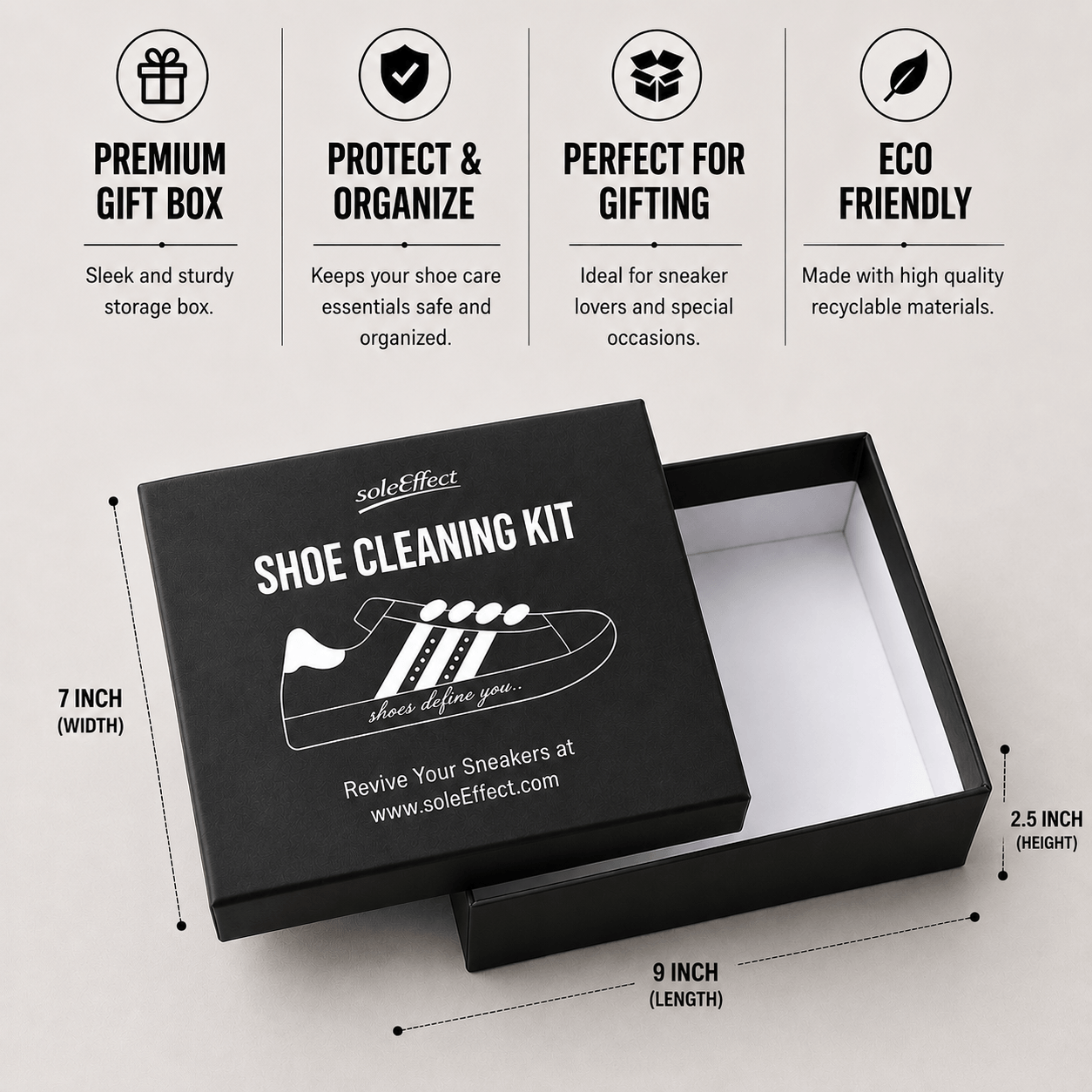Gift Storage Box (Sneaker Cleaning Kit Organiser)